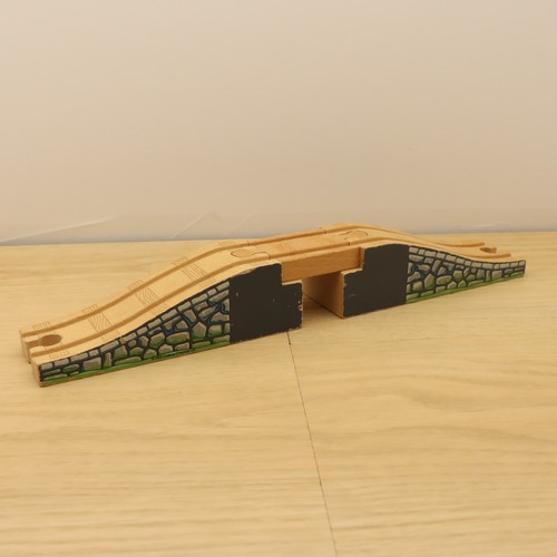 Wooden train track - track, bridge