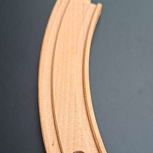 Wooden train track - train, curved