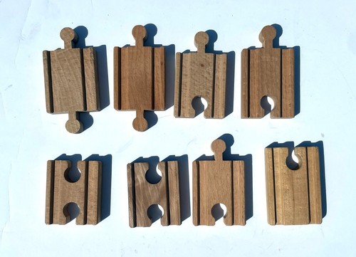 Wooden train track connector - train,