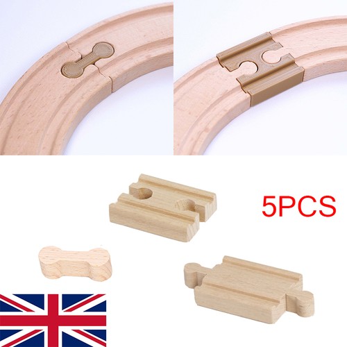 Wooden train track connectors - train,