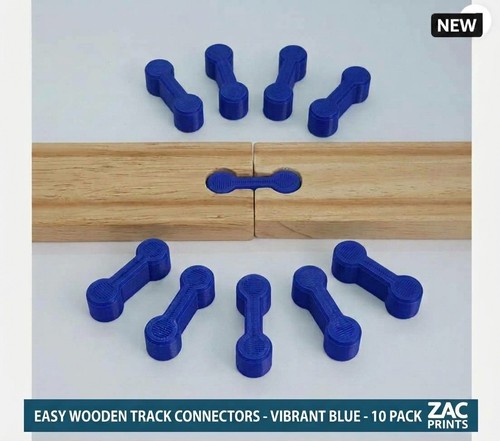 10x blue wooden train track - train,