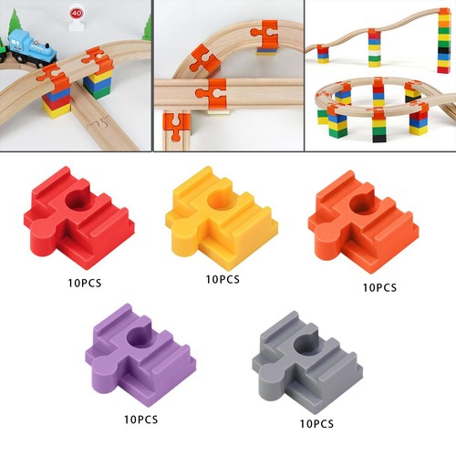Wooden train track - 10,
