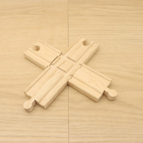 Wooden train track crossing - wooden,