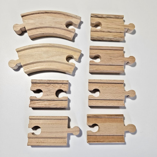 Wooden railway track short - track,