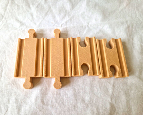 Wooden printed toy train - 3d,