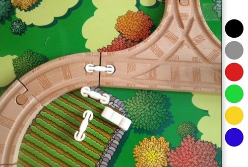Wooden train track connectors - wooden,