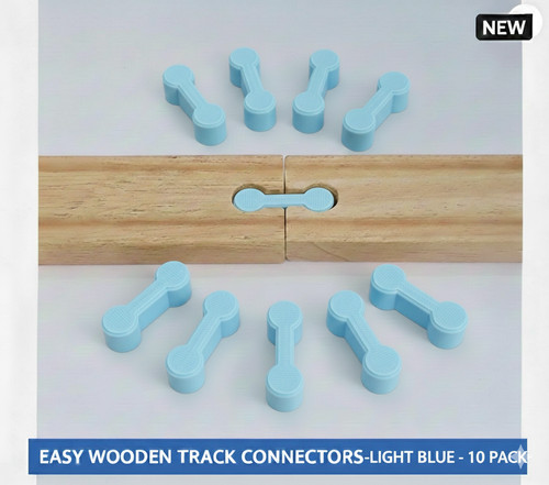 10x blue wooden train track - 10x,