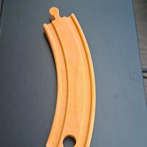 Wooden toy train track - track, curved