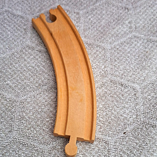 Wooden train track curved - train,