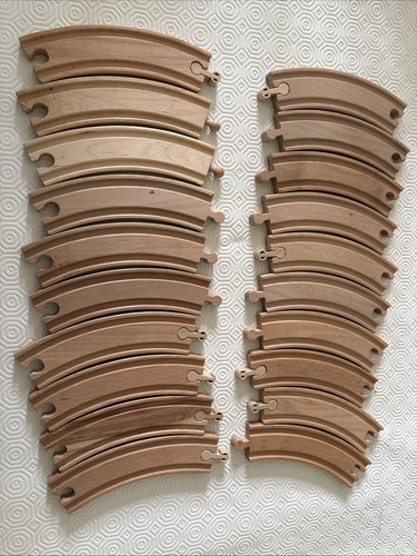 20x wooden railway curved - 20x,